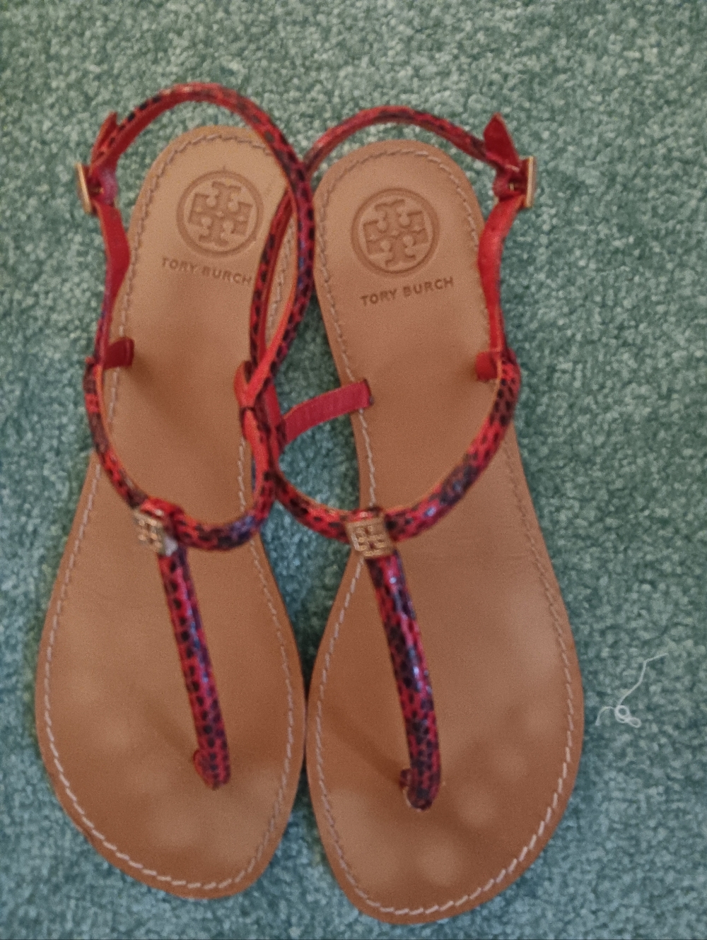 Tory Burch Red Strappy Sandals